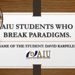 Students who are breaking paradigms: David Karpeles