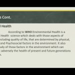 Environmental Health, Impact of environmental factors on Human health by Dr Omer Farooq K