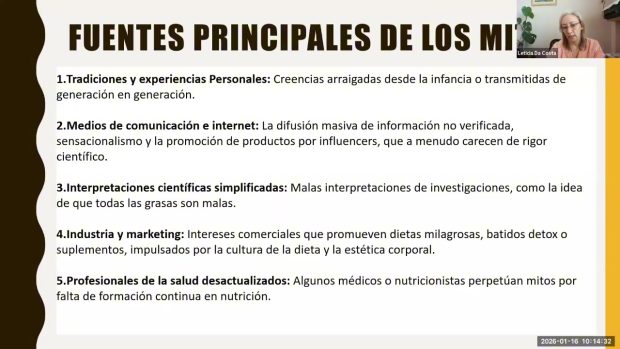 Mitos y Verdades en Nutricion